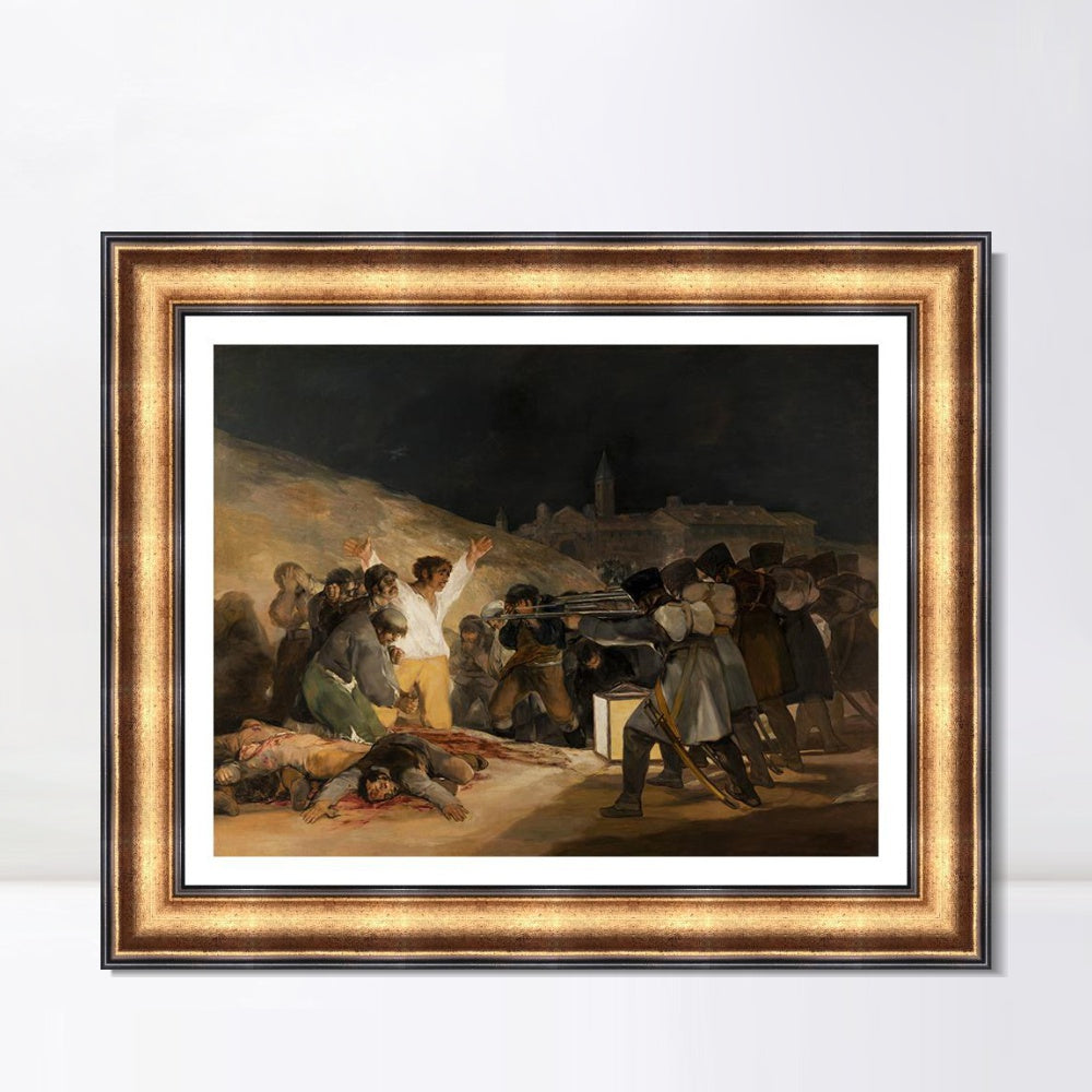 INVIN ART Framed Canvas Art Giclee Print Bullfighting in Divided Rings by Francisco De Goya Wall Art