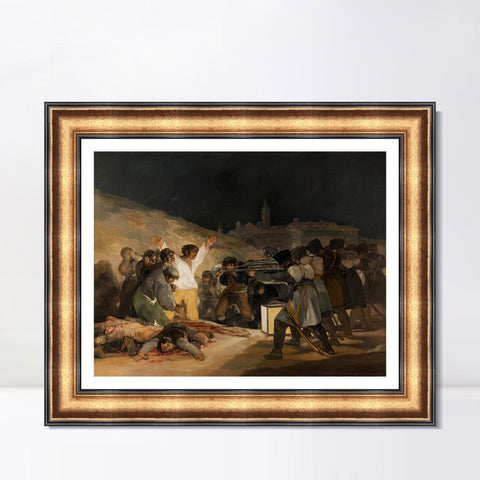 INVIN ART Framed Canvas Art Giclee Print Bullfighting in Divided Rings by Francisco De Goya Wall Art Living Room Home Office Decorations