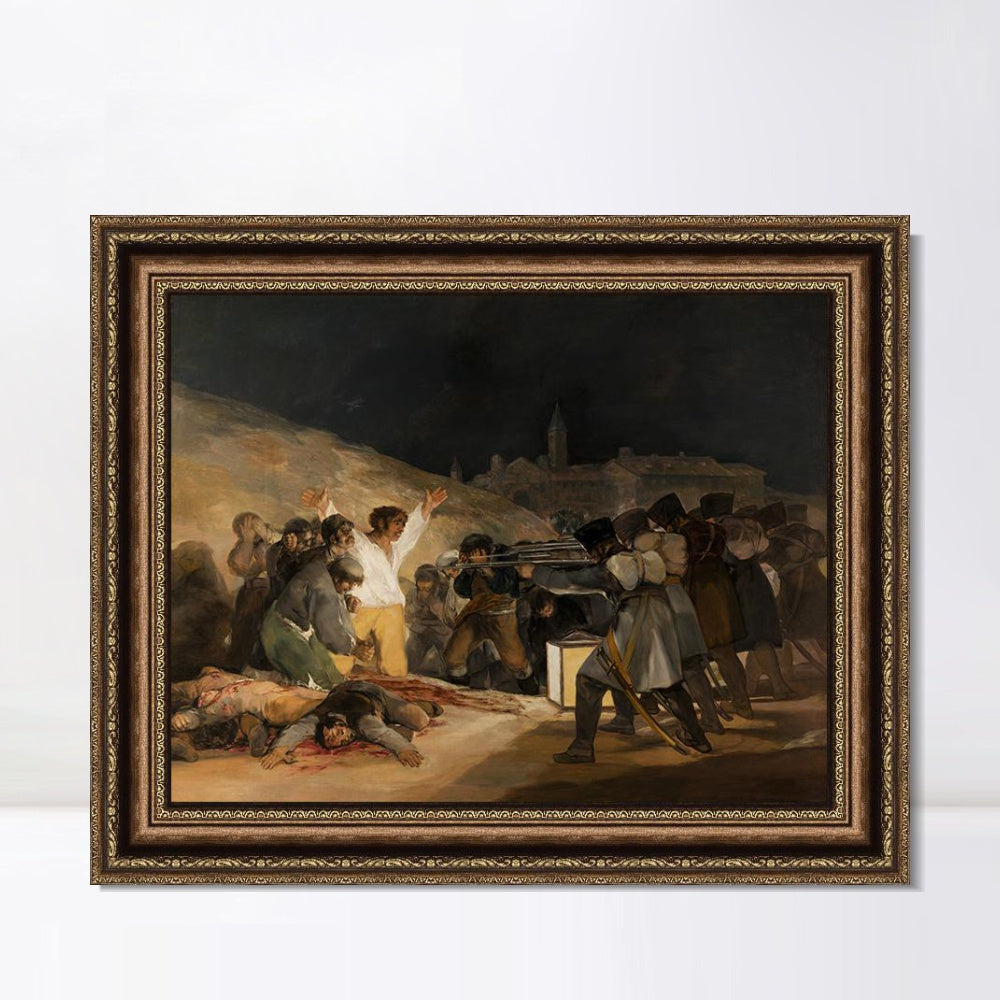 INVIN ART Framed Canvas Art Giclee Print Bullfighting in Divided Rings by Francisco De Goya Wall Art