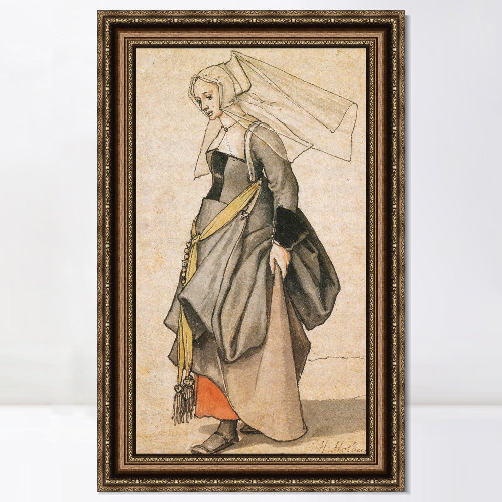 INVIN ART Framed Canvas Art Giclee Print Series#002 by Hans Holbein the Younger Wall Art