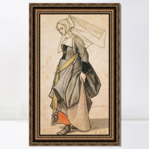 INVIN ART Framed Canvas Art Giclee Print Series#002 by Hans Holbein the Younger Wall Art Living Room Home Office Decorations