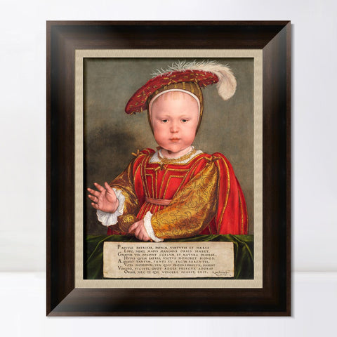 INVIN ART Framed Canvas Art Giclee Print Portrait of Edward VI as a Child by Hans Holbein the Younger Wall Art Living Room Home Office Decorations