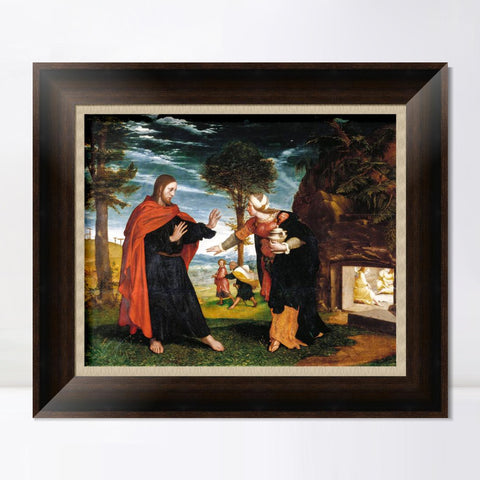 INVIN ART Framed Canvas Art Giclee Print Do not touch me by Hans Holbein the Younger Wall Art Living Room Home Office Decorations