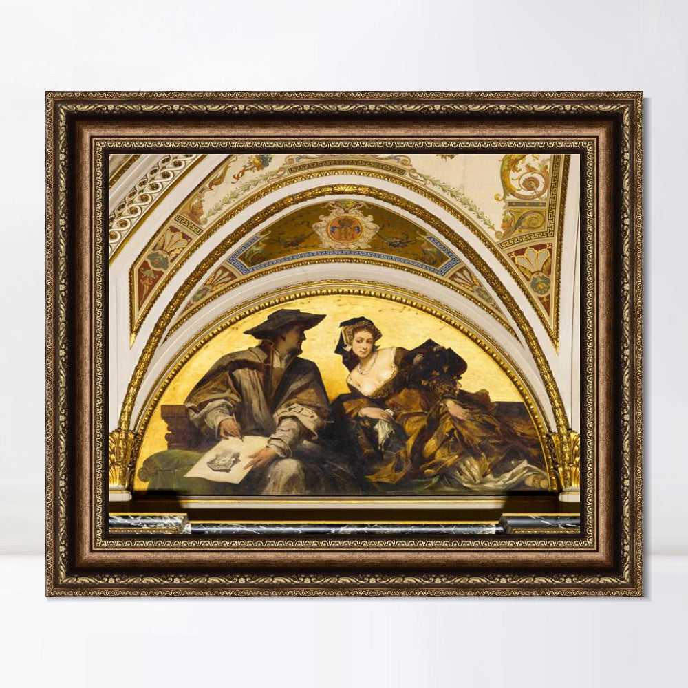 INVIN ART Framed Canvas Art Giclee Print Series#014 by Hans Holbein the Younger Wall Art