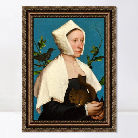 INVIN ART Framed Canvas Art Giclee Print Series#015 by Hans Holbein the Younger Wall Art Living Room Home Office Decorations