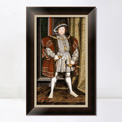INVIN ART Framed Canvas Art Giclee Print Portrait of King Henry VIII by Hans Holbein the Younger Wall Art Living Room Home Office Decorations
