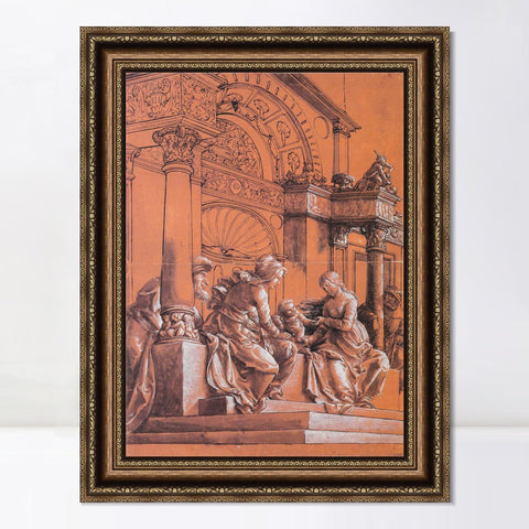 INVIN ART Framed Canvas Art Giclee Print Series#020 by Hans Holbein the Younger Wall Art Living Room Home Office Decorations