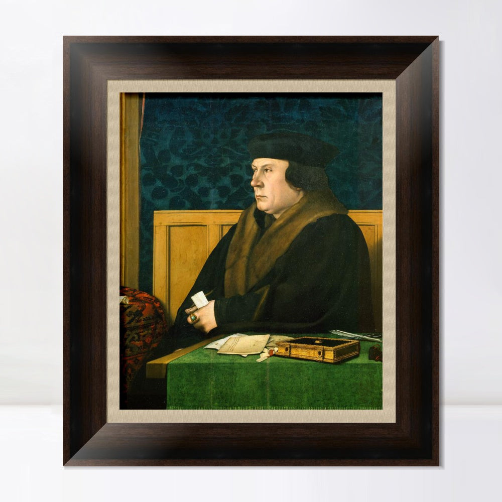 INVIN ART Framed Canvas Art Giclee Print Portrait of Thomas Cromwell by Hans Holbein the Younger Wall Art