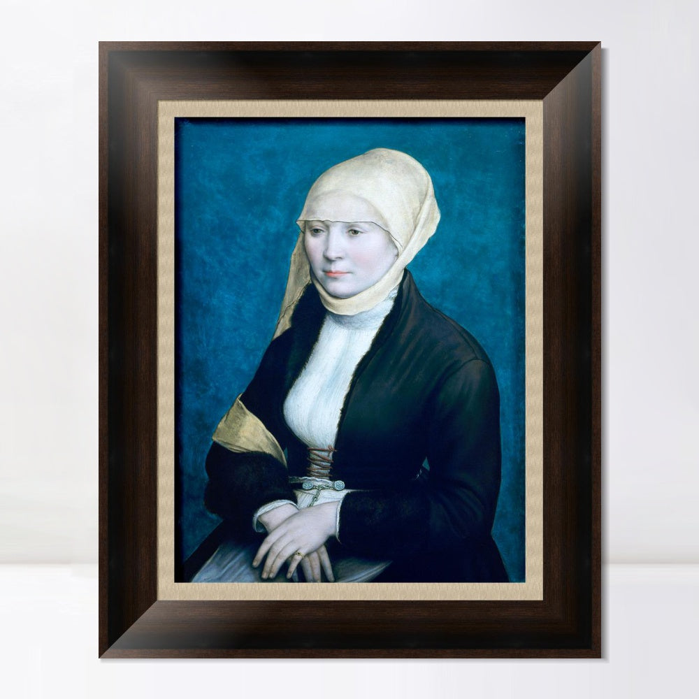 INVIN ART Framed Canvas Art Giclee Print Presumed Portrait of the Artists Wife by Hans Holbein the Younger Wall Art