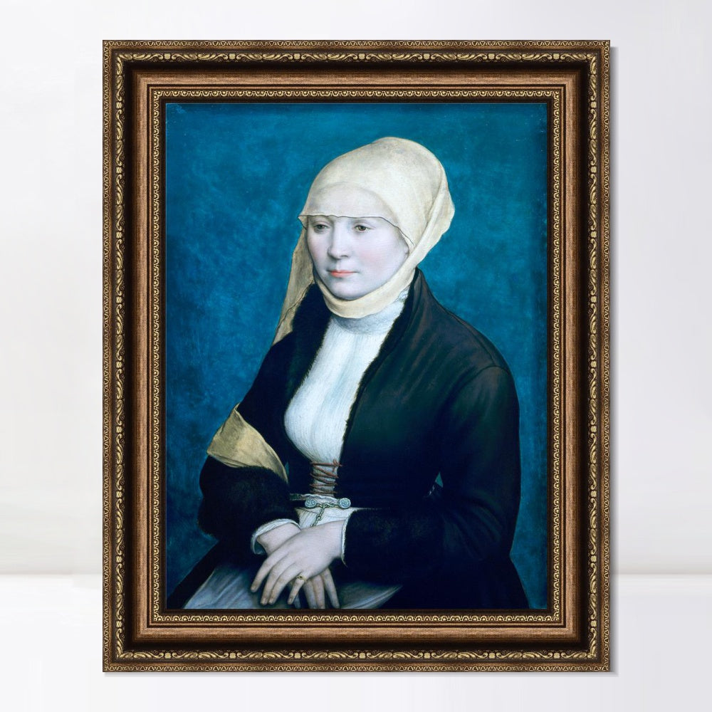 INVIN ART Framed Canvas Art Giclee Print Presumed Portrait of the Artists Wife by Hans Holbein the Younger Wall Art