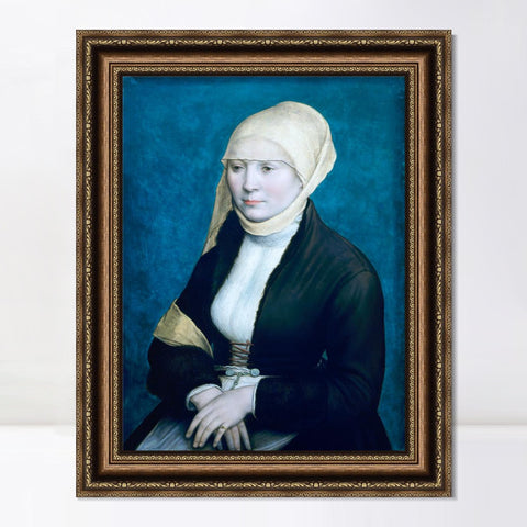 INVIN ART Framed Canvas Art Giclee Print Presumed Portrait of the Artists Wife by Hans Holbein the Younger Wall Art Living Room Home Office Decorations