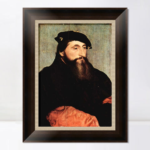 INVIN ART Framed Canvas Art Giclee Print Portrait of Duke Antony the Good of Lorraine by Hans Holbein the Younger Wall Art Living Room Home Office Decorations