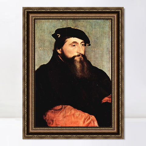 INVIN ART Framed Canvas Art Giclee Print Portrait of Duke Antony the Good of Lorraine by Hans Holbein the Younger Wall Art Living Room Home Office Decorations
