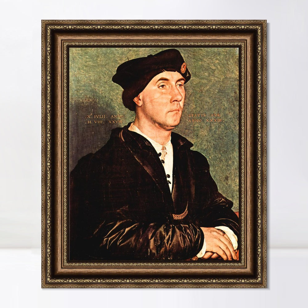 INVIN ART Framed Canvas Art Giclee Print Sir Richard Southwell by Hans Holbein the Younger Wall Art