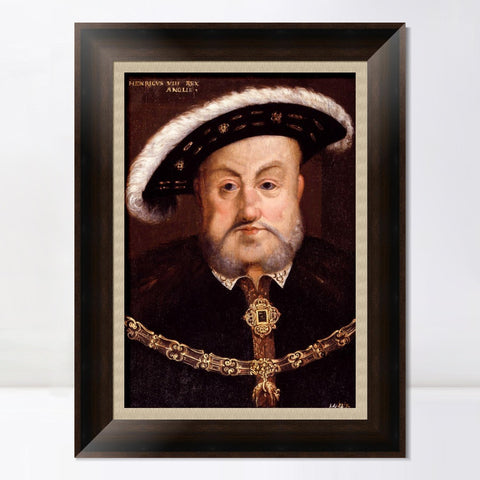 INVIN ART Framed Canvas Art Giclee Print Portrait of King Henry VIII by Hans Holbein the Younger Wall Art Living Room Home Office Decorations