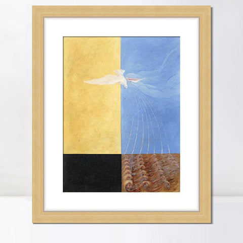 INVIN ART Framed Canvas Giclee Print Art Series#001 by Hilma Af Klint Wall Art Living Room Home Office Decorations