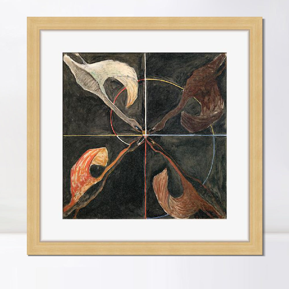 INVIN ART Framed Canvas Giclee Print Art Series#005 by Hilma Af Klint Wall Art Living Room Home Office Decorations