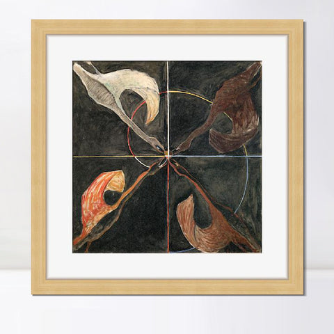 INVIN ART Framed Canvas Giclee Print Art Series#005 by Hilma Af Klint Wall Art Living Room Home Office Decorations
