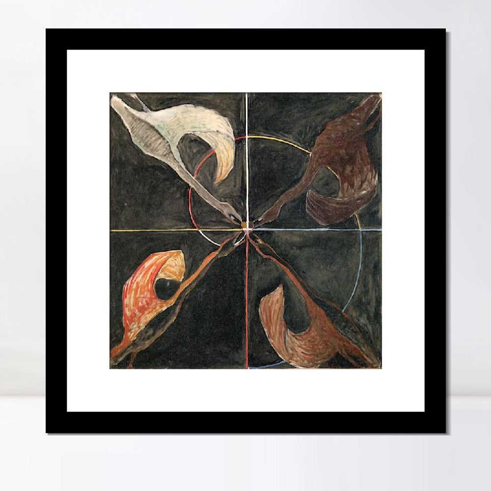 INVIN ART Framed Canvas Giclee Print Art Series#005 by Hilma Af Klint Wall Art Living Room Home Office Decorations