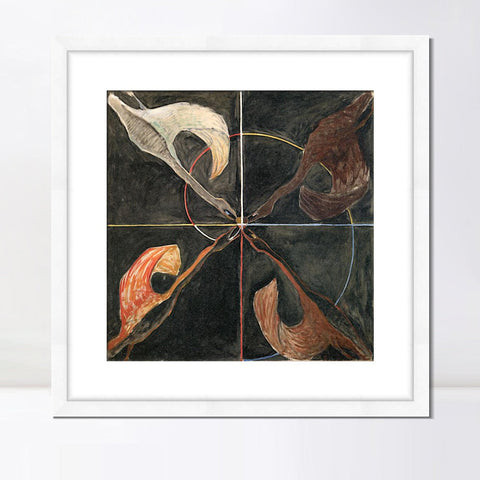 INVIN ART Framed Canvas Giclee Print Art Series#005 by Hilma Af Klint Wall Art Living Room Home Office Decorations