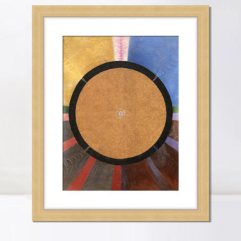 INVIN ART Framed Canvas Giclee Print Art Group X, NO. 3 Altarpiece, 1915 by Hilma Af Klint Wall Art Living Room Home Office Decorations