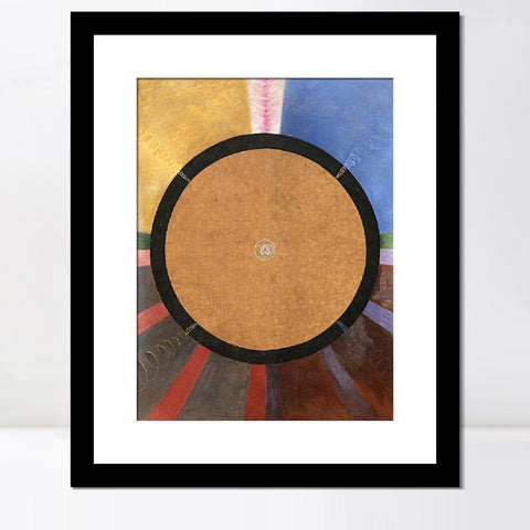INVIN ART Framed Canvas Giclee Print Art Group X, NO. 3 Altarpiece, 1915 by Hilma Af Klint Wall Art Living Room Home Office Decorations