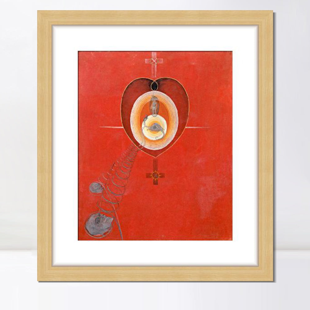 INVIN ART Framed Canvas Giclee Print Art Series#010 by Hilma Af Klint Wall Art