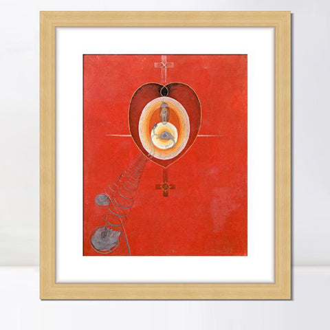 INVIN ART Framed Canvas Giclee Print Art Series#010 by Hilma Af Klint Wall Art Living Room Home Office Decorations