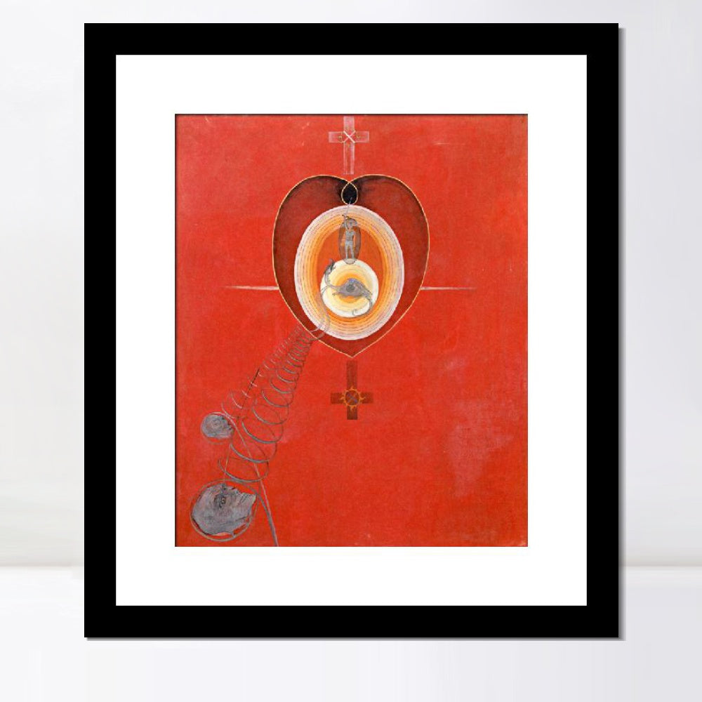 INVIN ART Framed Canvas Giclee Print Art Series#010 by Hilma Af Klint Wall Art