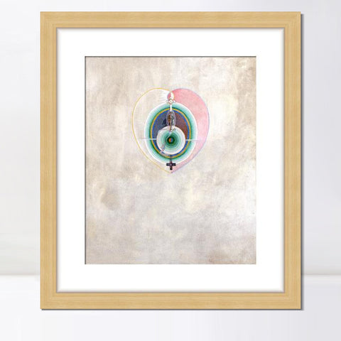 INVIN ART Framed Canvas Giclee Print Art Series#011 by Hilma Af Klint Wall Art Living Room Home Office Decorations