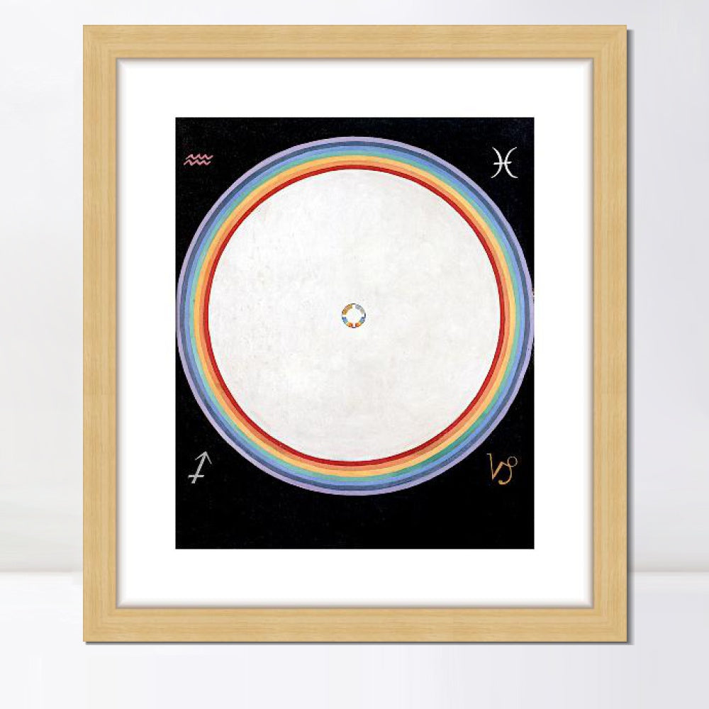 INVIN ART Framed Canvas Giclee Print Art Series#012 by Hilma Af Klint Wall Art