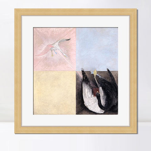 INVIN ART Framed Canvas Giclee Print Art Series#013 by Hilma Af Klint Wall Art Living Room Home Office Decorations