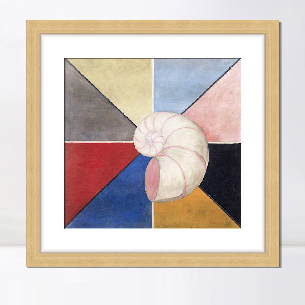 INVIN ART Framed Canvas Giclee Print Art Series#017 by Hilma Af Klint Wall Art