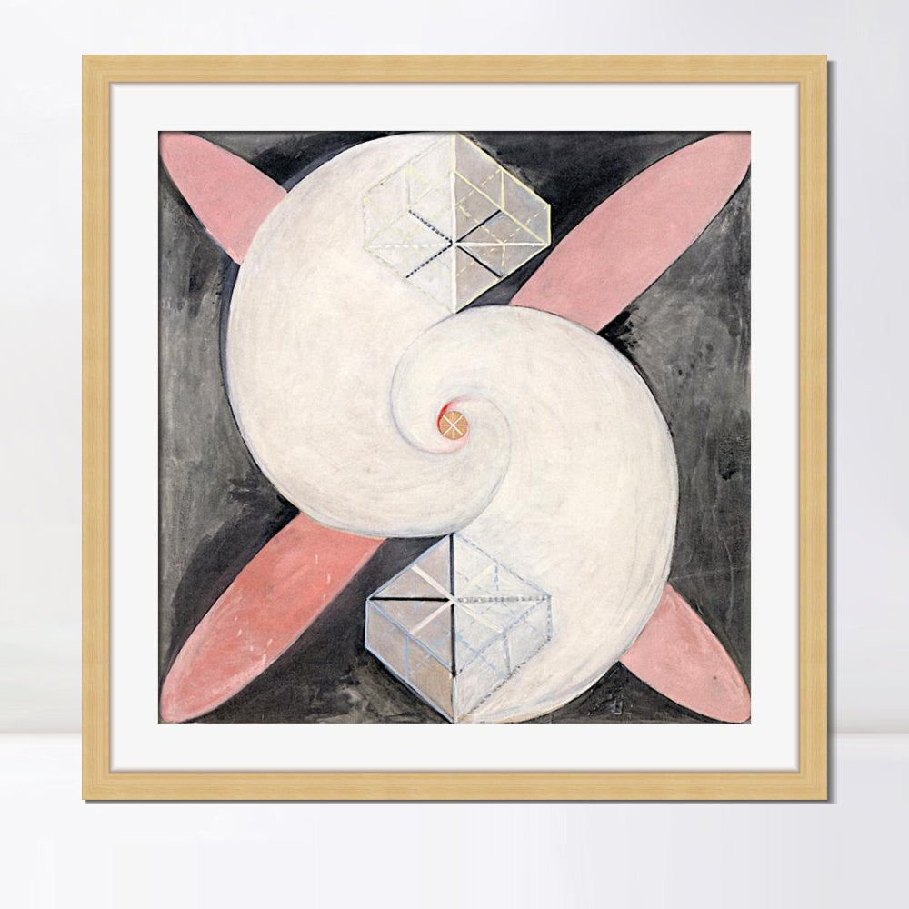 INVIN ART Framed Canvas Giclee Print Art Series#018 by Hilma Af Klint Wall Art