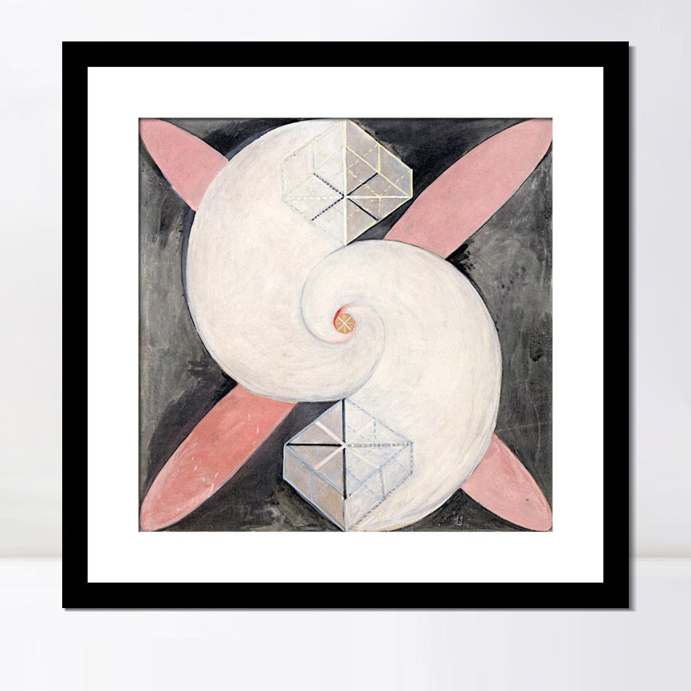 INVIN ART Framed Canvas Giclee Print Art Series#018 by Hilma Af Klint Wall Art