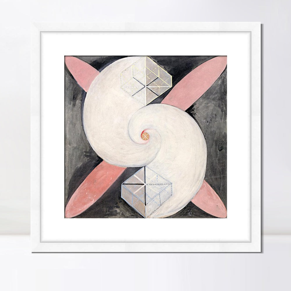 INVIN ART Framed Canvas Giclee Print Art Series#018 by Hilma Af Klint Wall Art