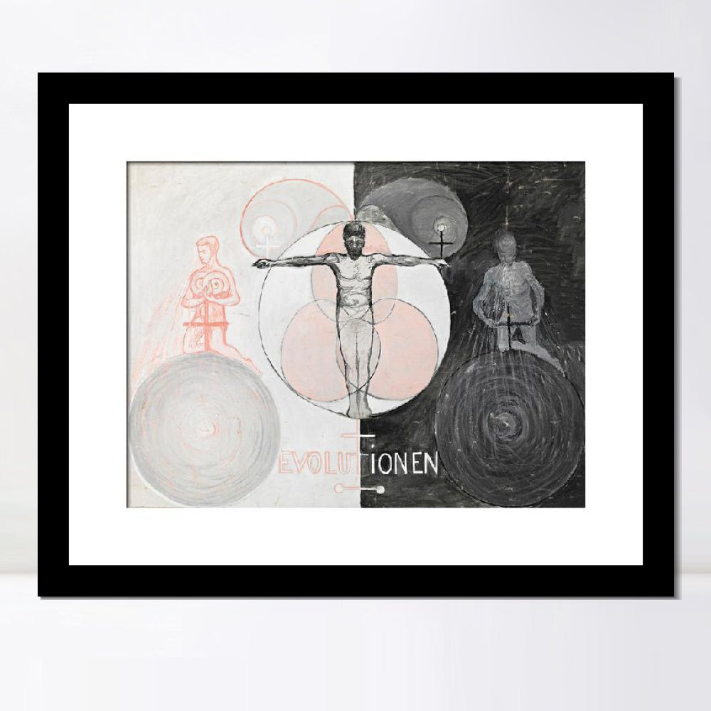 INVIN ART Framed Canvas Giclee Print Art Series#020 by Hilma Af Klint Wall Art