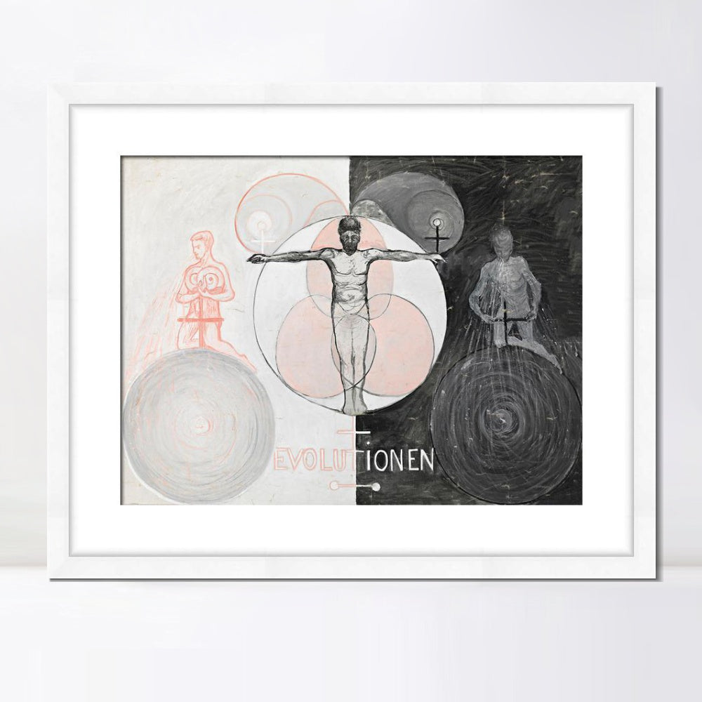 INVIN ART Framed Canvas Giclee Print Art Series#020 by Hilma Af Klint Wall Art