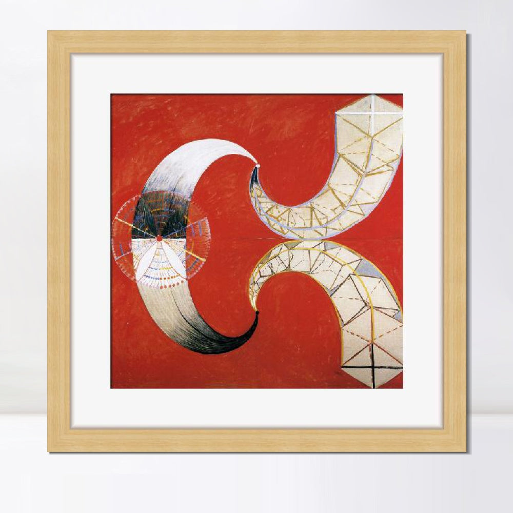 INVIN ART Framed Canvas Giclee Print Art Svanen Nr. 9, 1914 by Hilma Af Klint Wall Art