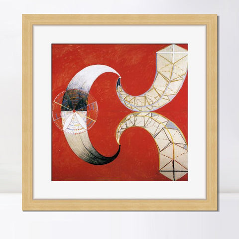 INVIN ART Framed Canvas Giclee Print Art Svanen Nr. 9, 1914 by Hilma Af Klint Wall Art Living Room Home Office Decorations