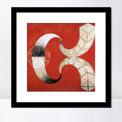 INVIN ART Framed Canvas Giclee Print Art Svanen Nr. 9, 1914 by Hilma Af Klint Wall Art Living Room Home Office Decorations