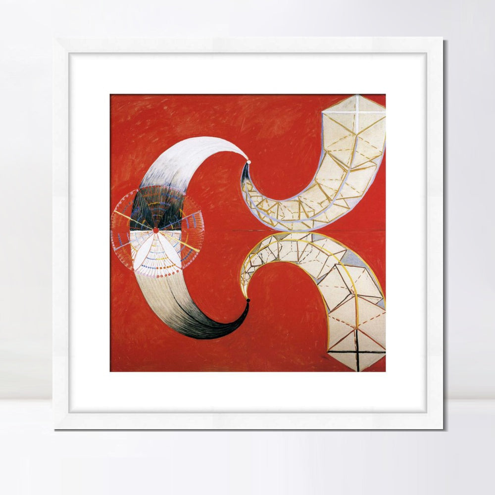 INVIN ART Framed Canvas Giclee Print Art Svanen Nr. 9, 1914 by Hilma Af Klint Wall Art