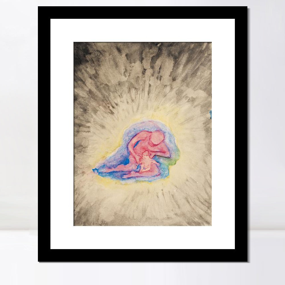 INVIN ART Framed Canvas Giclee Print Art Barnet Och Modern by Hilma Af Klint Wall Art