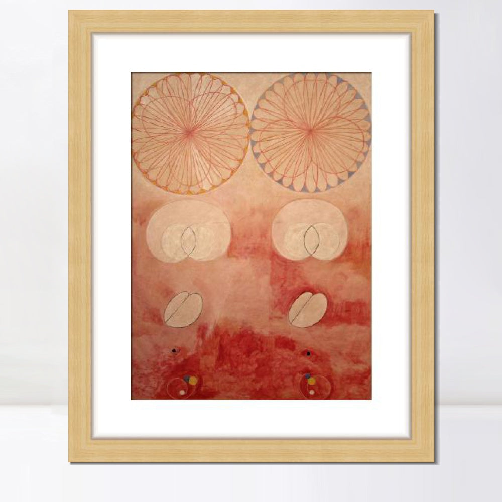 INVIN ART Framed Canvas Giclee Print Art Group IV,The Ten Largest,No.9,Old Age by Hilma Af Klint Wall Art