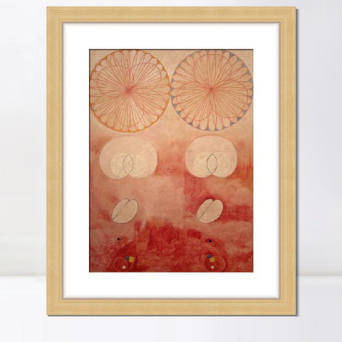 INVIN ART Framed Canvas Giclee Print Art Group IV,The Ten Largest,No.9,Old Age by Hilma Af Klint Wall Art Living Room Home Office Decorations