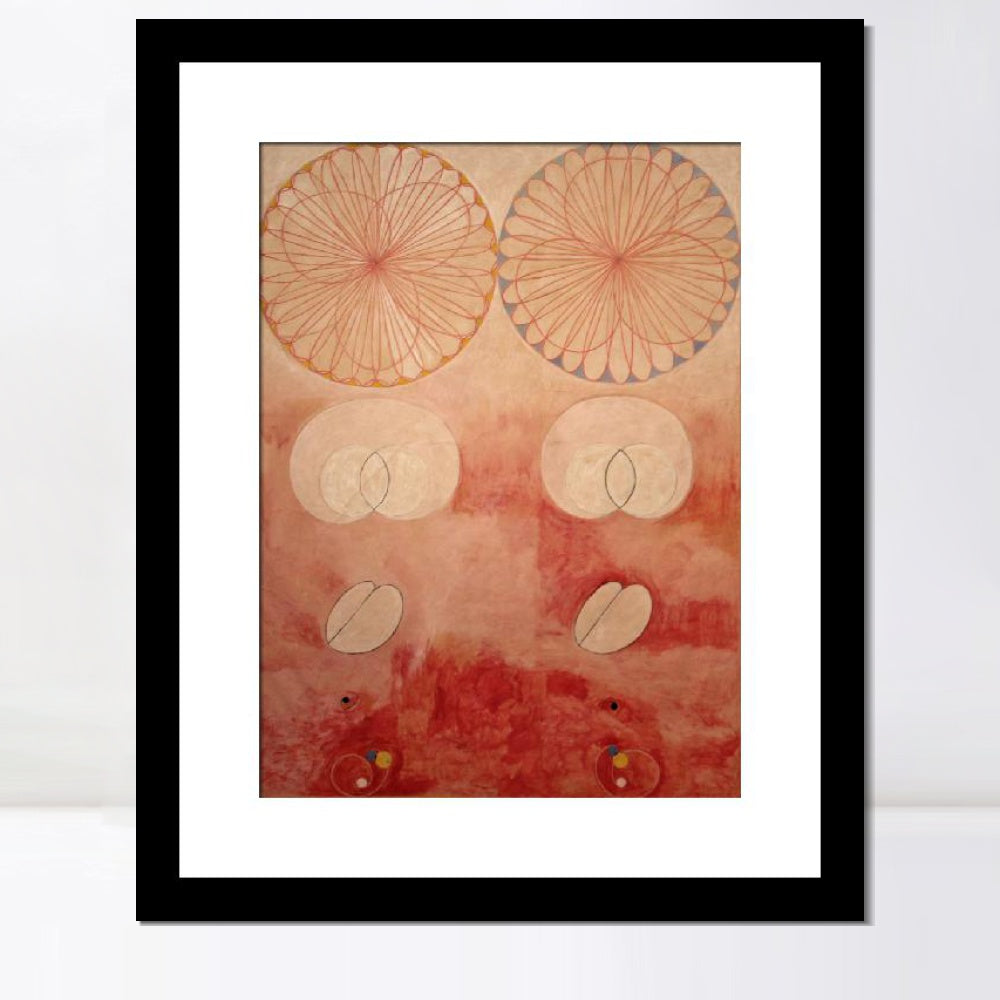 INVIN ART Framed Canvas Giclee Print Art Group IV,The Ten Largest,No.9,Old Age by Hilma Af Klint Wall Art