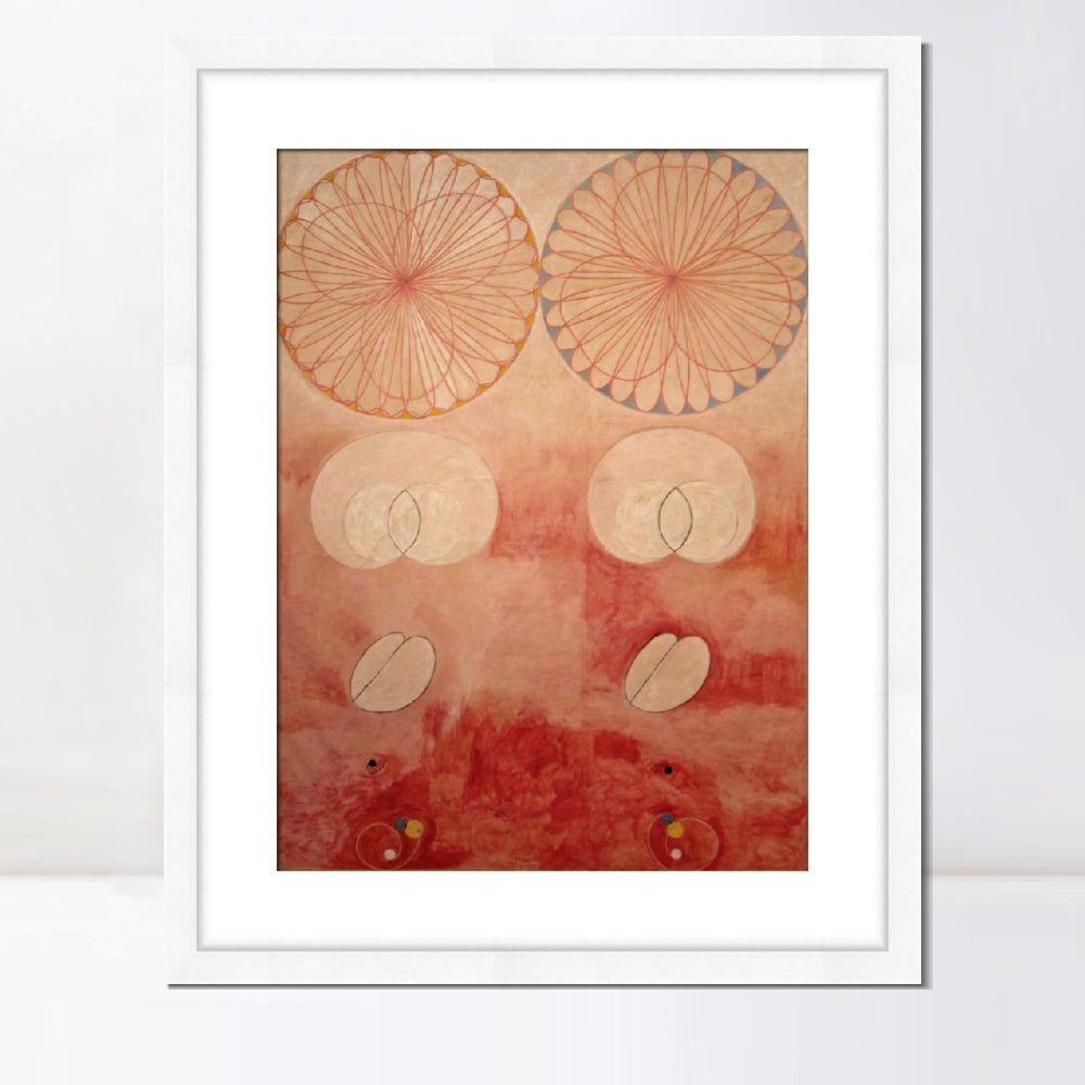 INVIN ART Framed Canvas Giclee Print Art Group IV,The Ten Largest,No.9,Old Age by Hilma Af Klint Wall Art