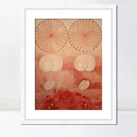 INVIN ART Framed Canvas Giclee Print Art Group IV,The Ten Largest,No.9,Old Age by Hilma Af Klint Wall Art Living Room Home Office Decorations
