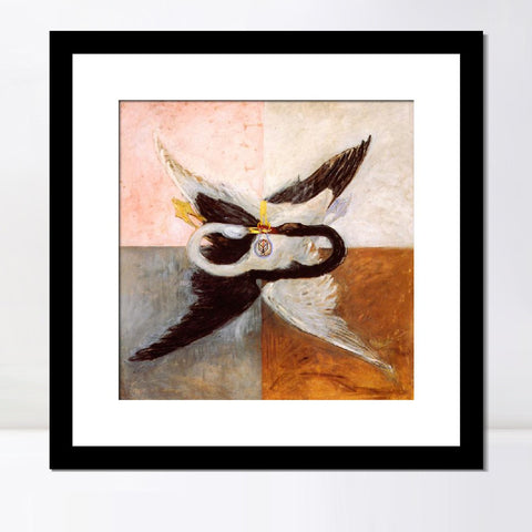 INVIN ART Framed Canvas Giclee Print Art Svanen 1914 Old Master by Hilma Af Klint Wall Art Living Room Home Office Decorations