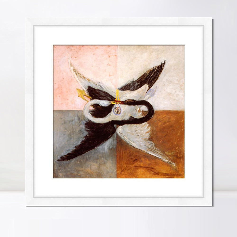 INVIN ART Framed Canvas Giclee Print Art Svanen 1914 Old Master by Hilma Af Klint Wall Art